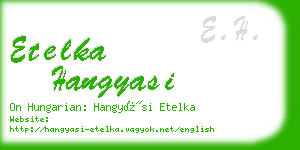 etelka hangyasi business card